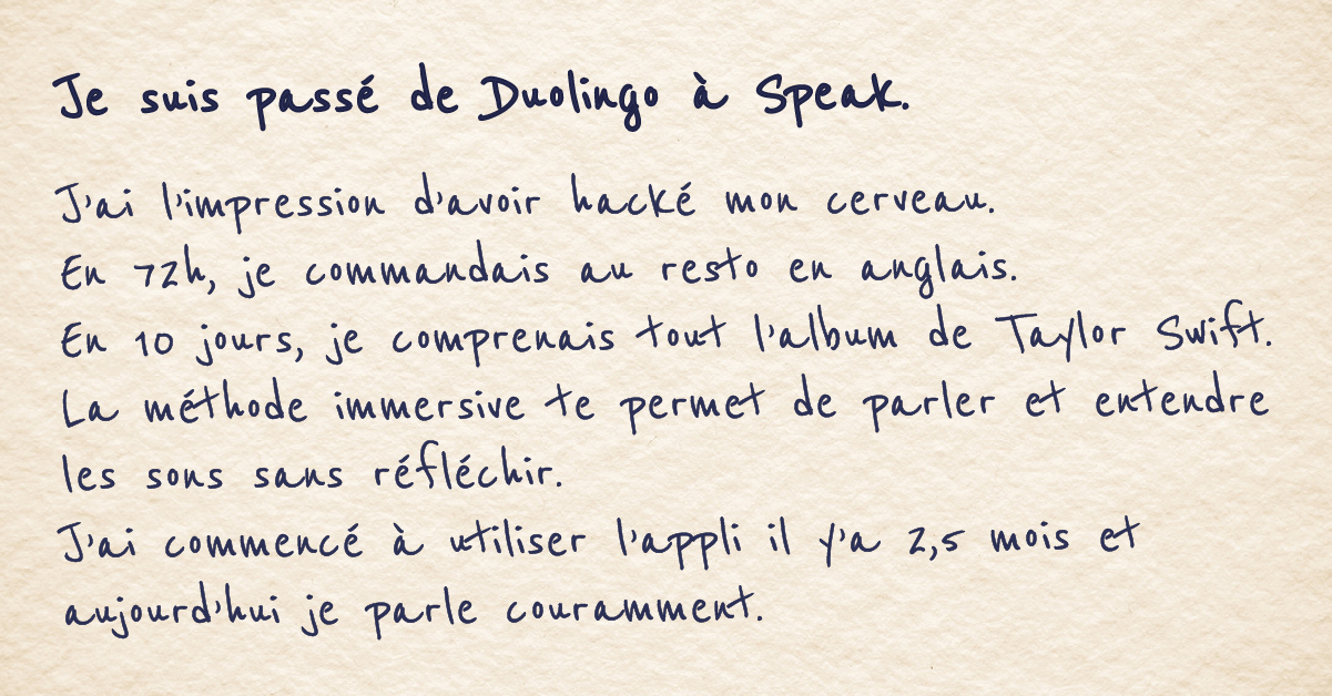 Speak ad creative