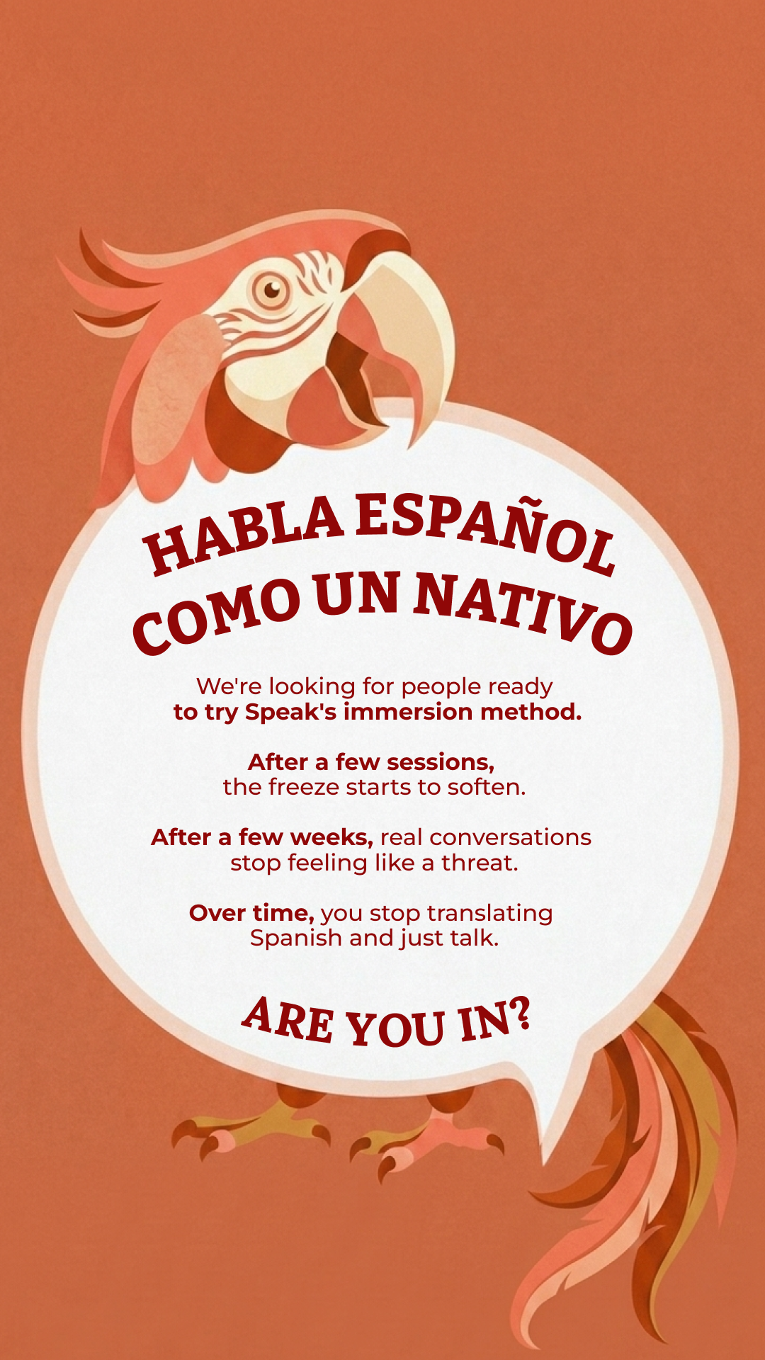 Speak ad creative