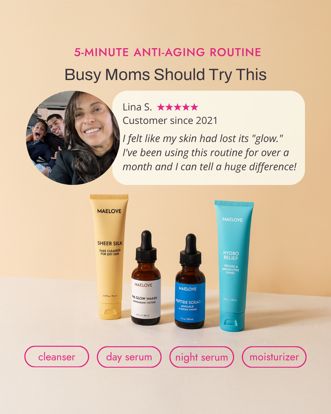 Maelove Skincare ad creative
