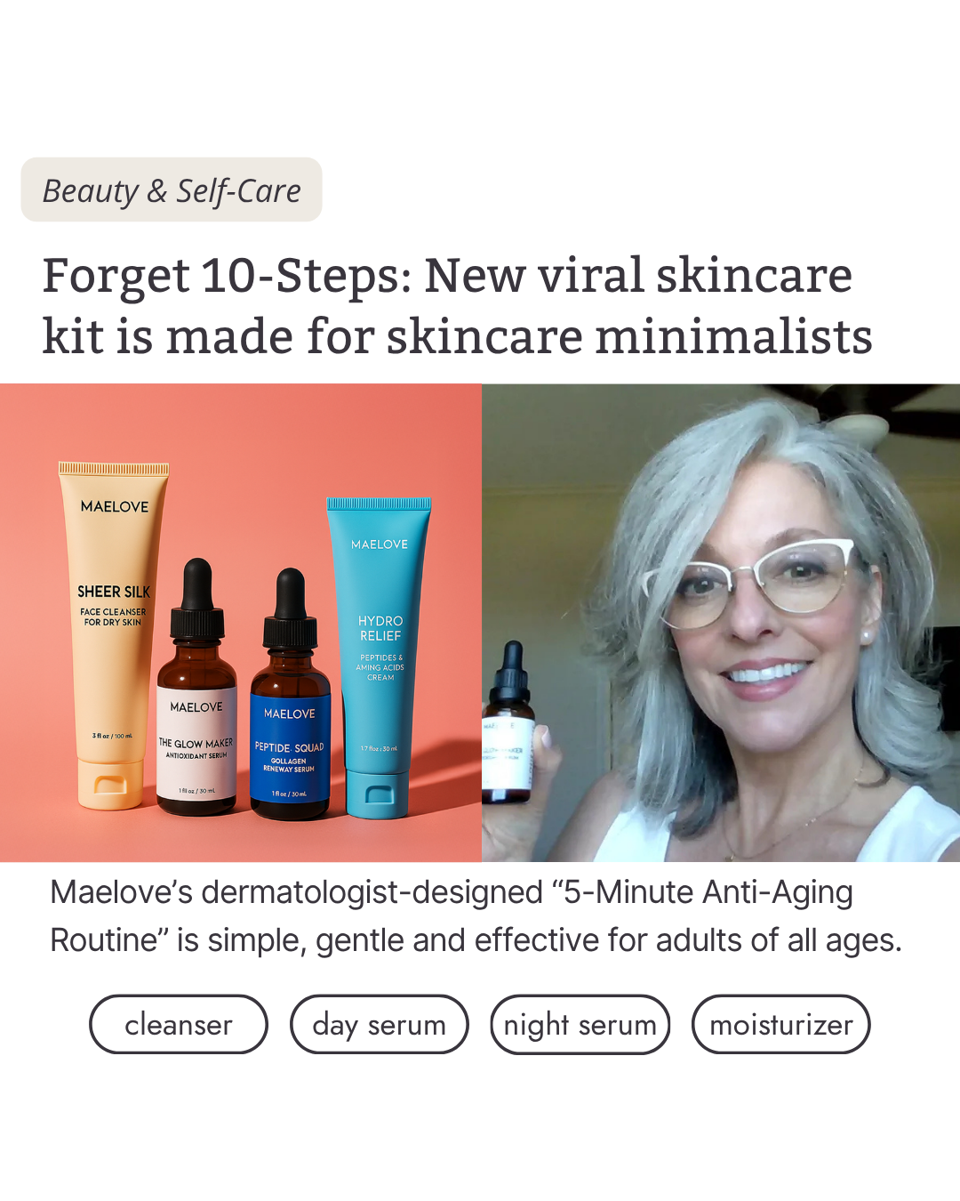 Maelove Skincare ad creative