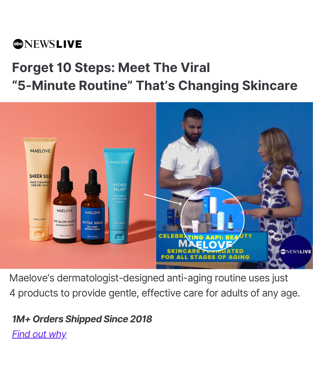Maelove Skincare ad creative