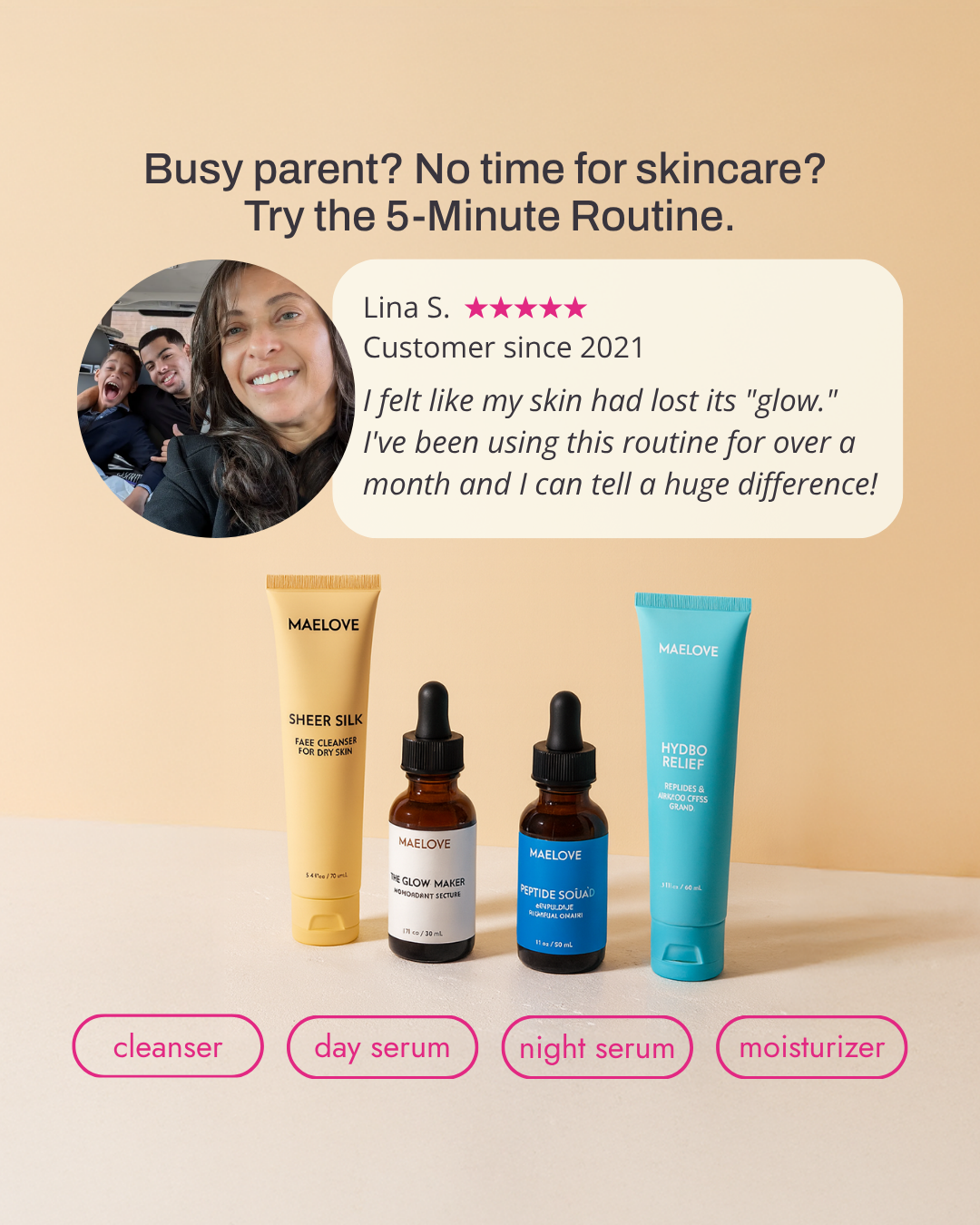Maelove Skincare ad creative