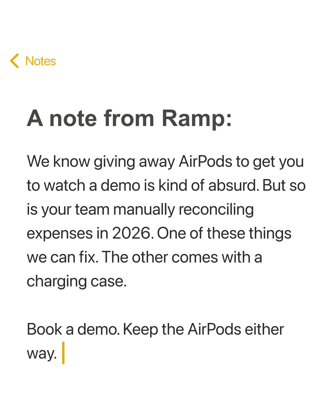 Ramp ad creative