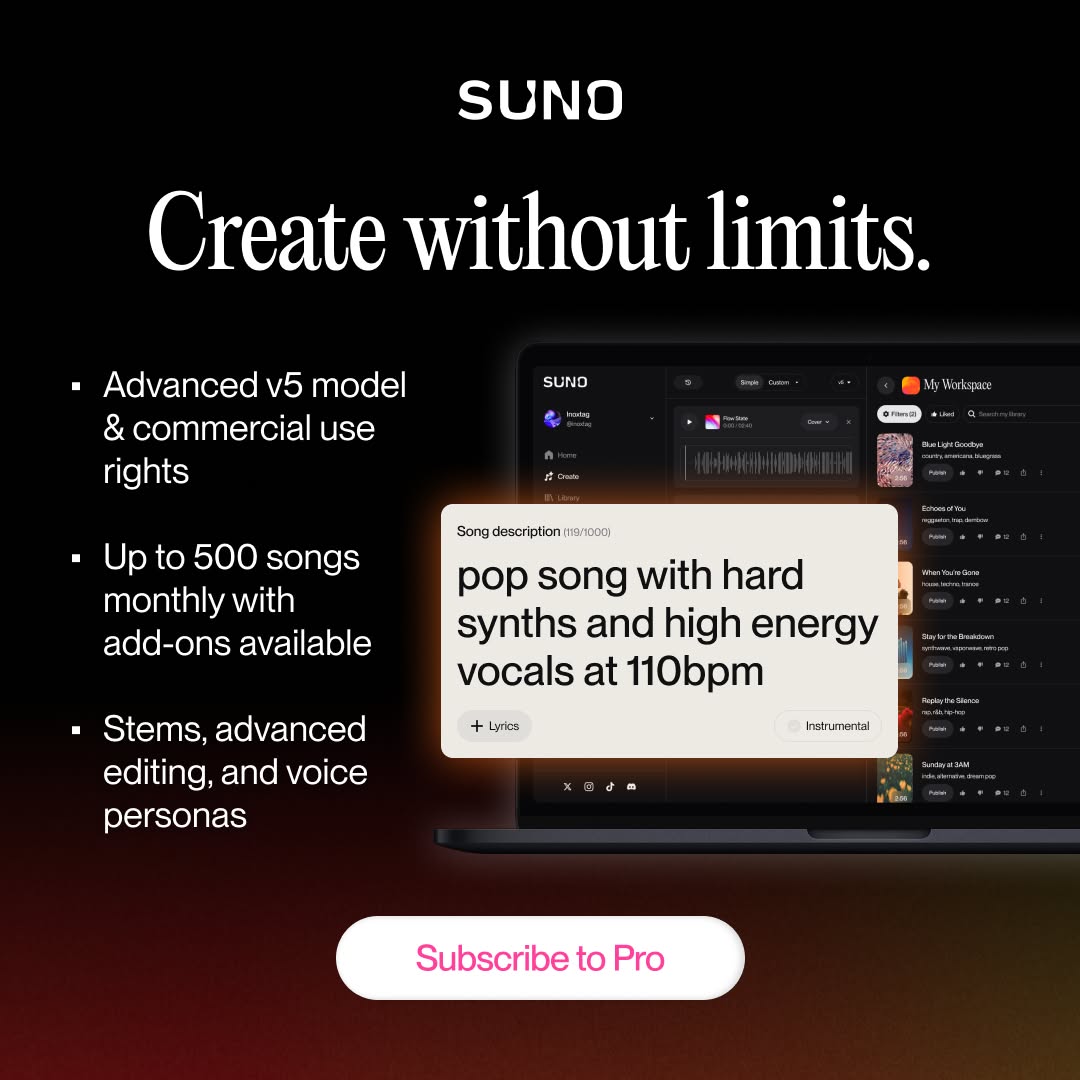 Suno ad creative